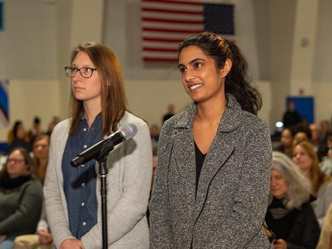 Students at UNE's Angela Davis event